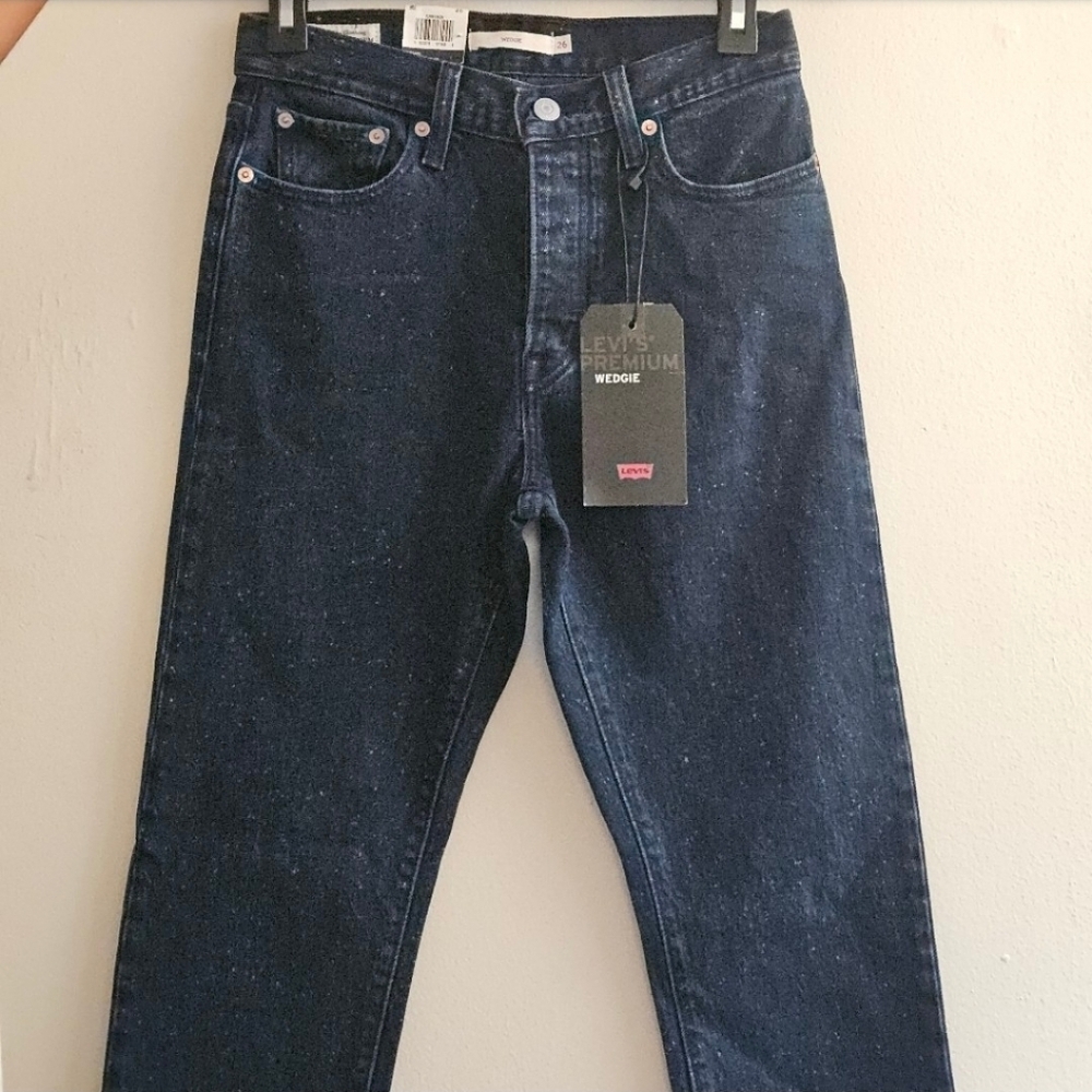 LEVI'S WEDGIE INTERGALACTIC ACID WASH JEANS WOMEN'S SIZE 26 - Picture 7 of 13